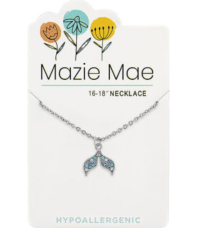 Silver CZ Mermaid Tail Mazie Mae Necklace