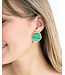SUSAN SHAW Handcast Gold Round Post Earring