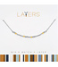 Silver Two-Tone Mini Beaded Layers Necklace