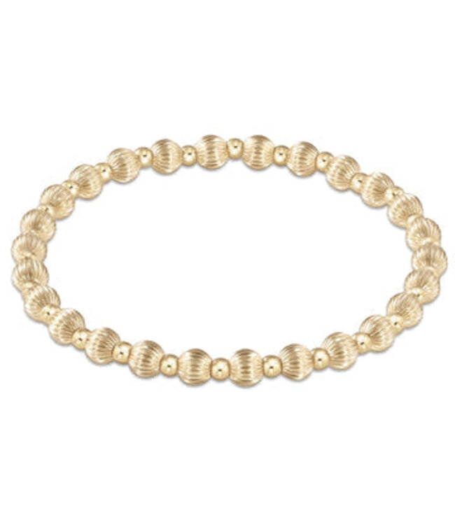 ENEWTON Enewton Extends - Dignity Grateful Pattern 5MM Bead Bracelet - Gold