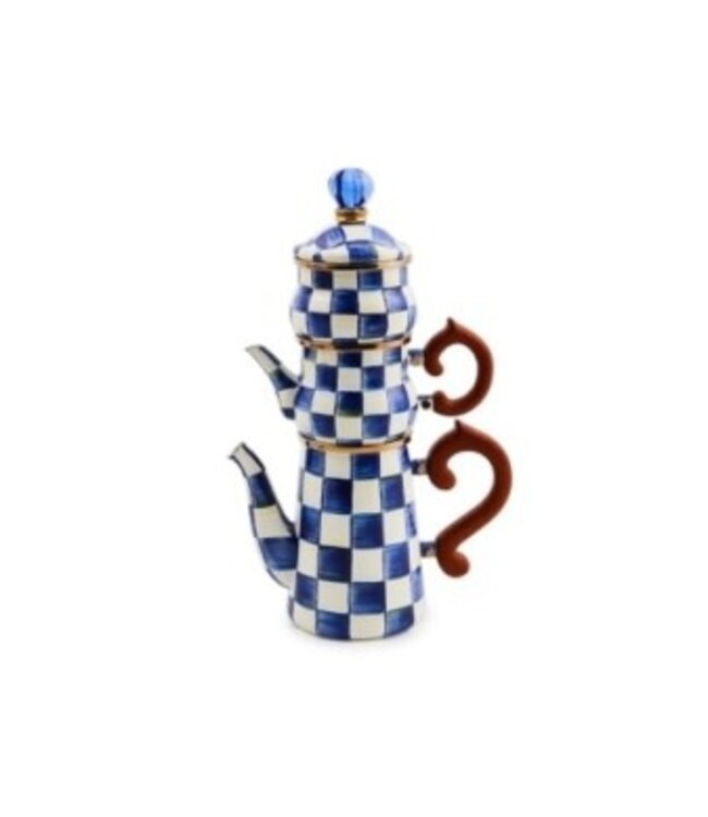 MACKENZIE CHILDS Check Stackable Coffee Set