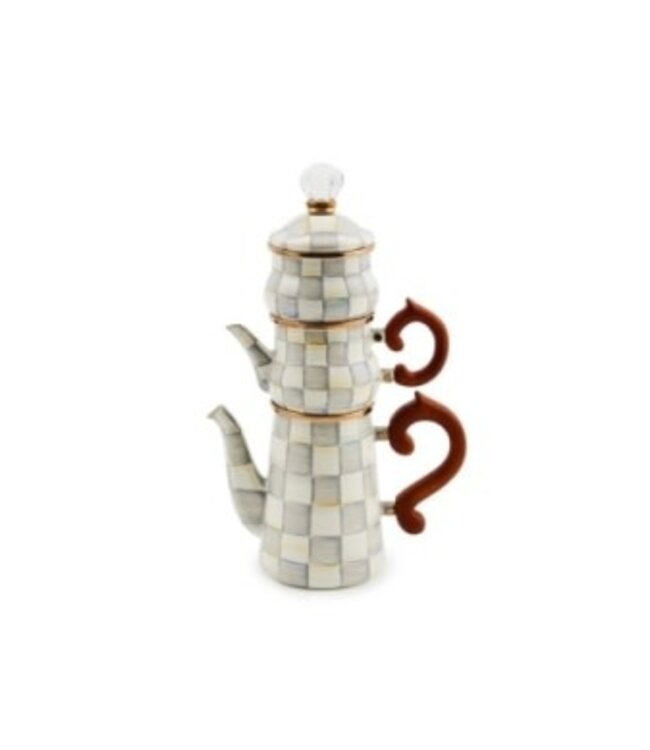 MACKENZIE CHILDS Check Stackable Coffee Set