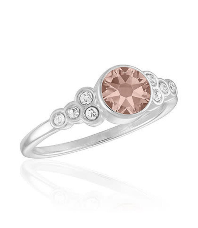 Vintage Rose CZ Cluster Stack Ring