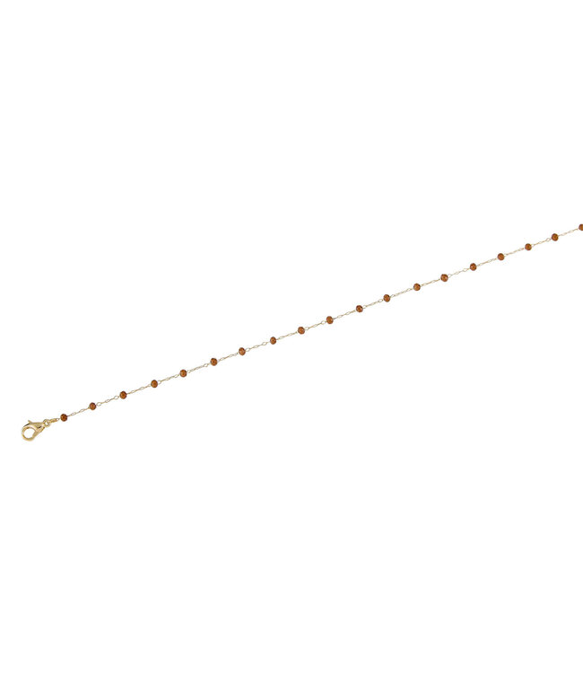 15" Mini Dainty Glass Crystal Necklace
