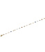 15" Glass Crystal  Pearl Station Necklace