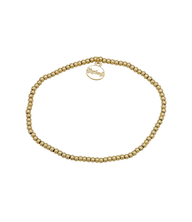 3MM Waterresistant Gold Ball Med/Large Anklet