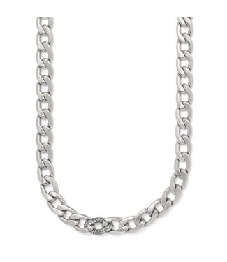 BRIGHTON Cleo Pave Link Necklace - Silver