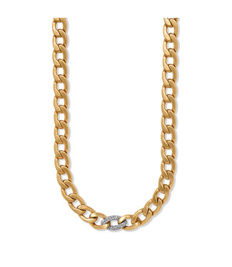 BRIGHTON Cleo Pave Link Necklace - Gold