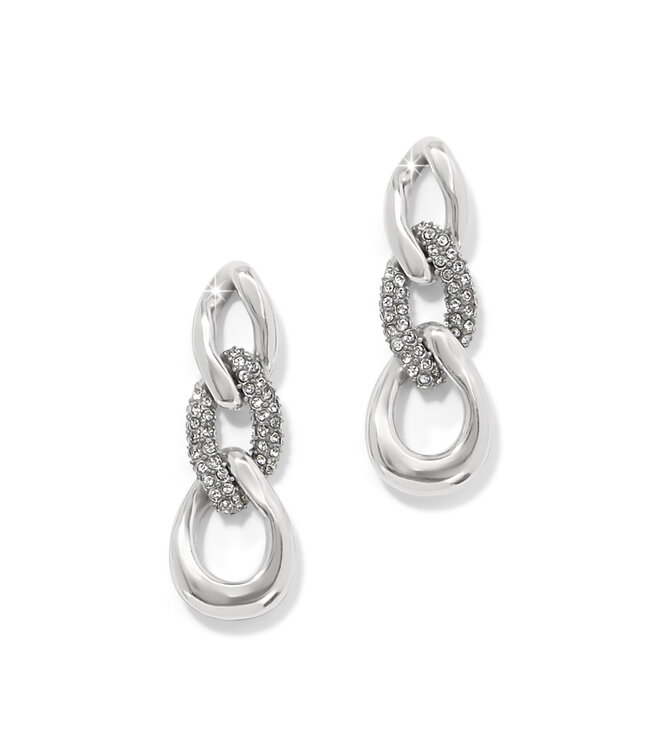 BRIGHTON Cleo Pave Link Post Drop Earrings