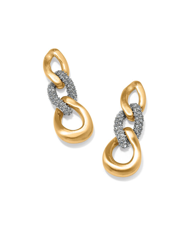 BRIGHTON Cleo Pave Link Post Drop Earrings