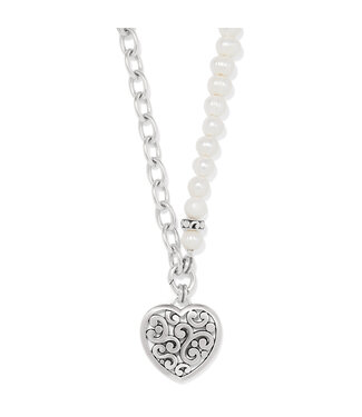 BRIGHTON Contempo Heart Pearl Charm Necklace