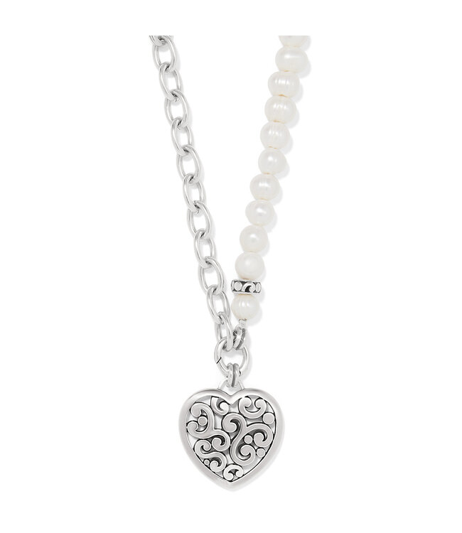 BRIGHTON Contempo Heart Pearl Charm Necklace