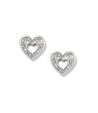 BRIGHTON Enchanting Heart Post Silver Earrings