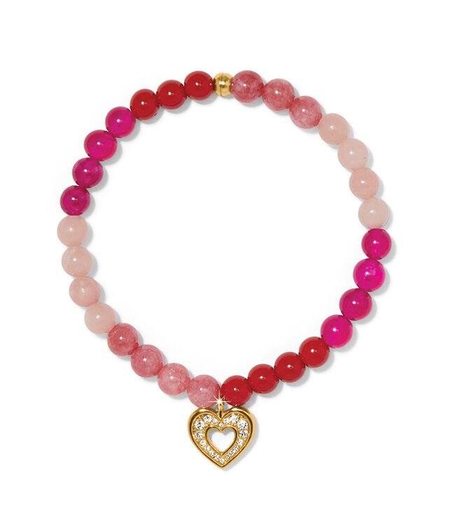 BRIGHTON Enchanting Heart Gold Stretch Bracelet