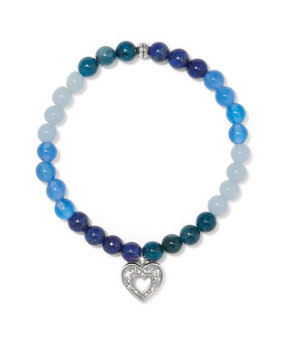 BRIGHTON Enchanting Heart Silver Stretch Bracelet
