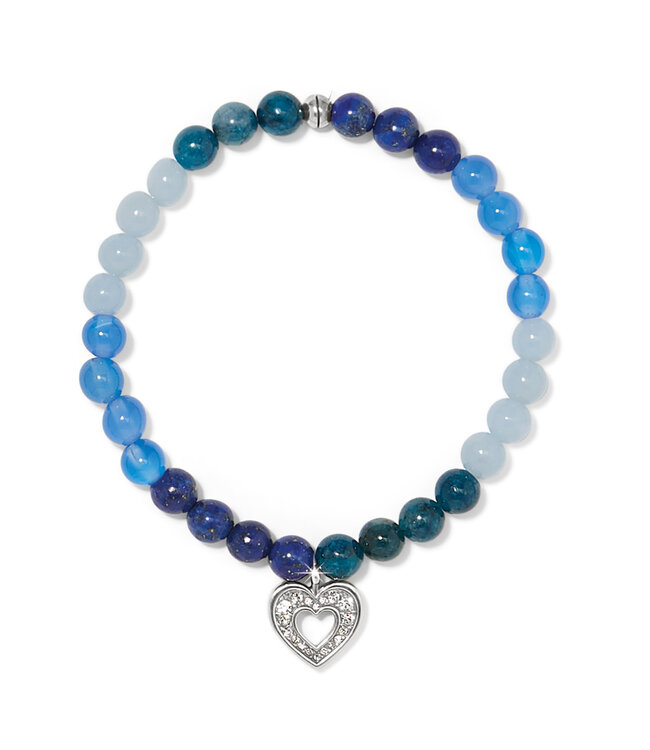BRIGHTON Enchanting Heart Silver Stretch Bracelet
