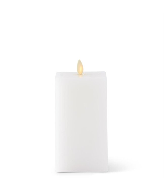 White Wax Luminara Small Indoor Square Candles