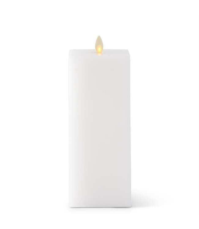White Wax Luminara Small Indoor Square Candles