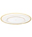 Acrylic Plate Charger in Clear with Gold Rim