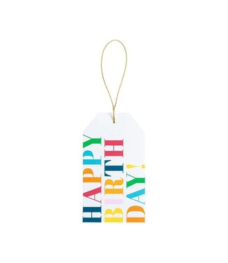 Happy Birhday - Hanging Gift Tag