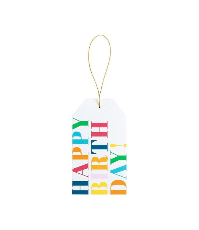 Happy Birhday - Hanging Gift Tag