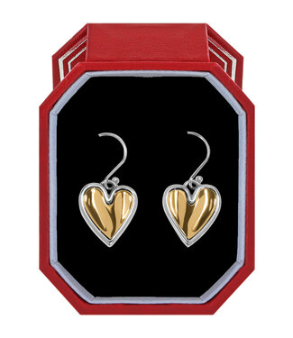 BRIGHTON Cascade Heart Reversible French Wire Earrings Gift Box