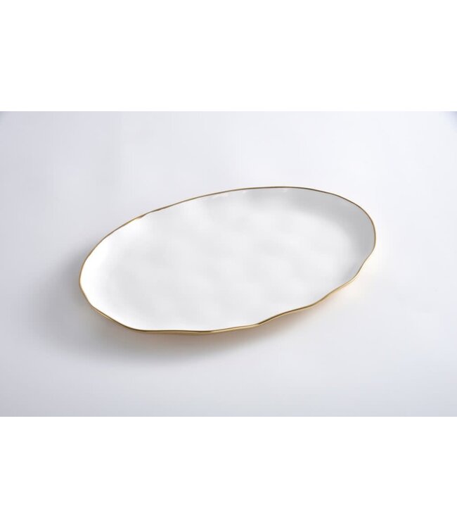 PAMPA BAY White Oval Tray
