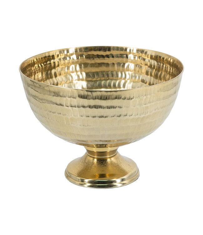 Decorative Aluminum Pedestal Bowl - Gold