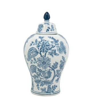 14.5 Inch Porcelain Lidded Jar