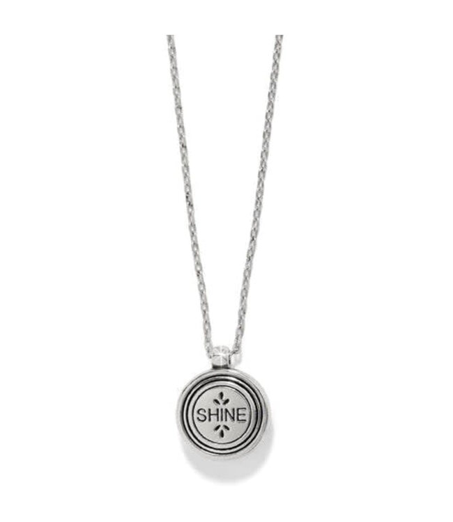 BRIGHTON Mosaic Round Two Tone Mini Necklace