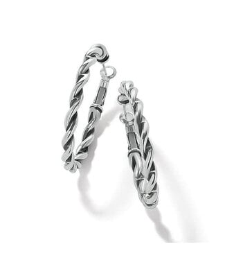 BRIGHTON Interlok Twist Oval Leverback Hoop Earrings