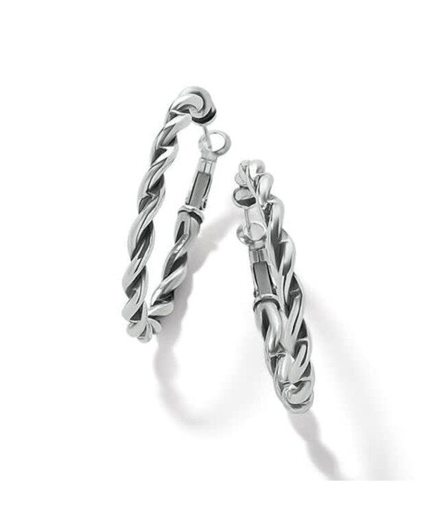 BRIGHTON Interlok Twist Oval Leverback Hoop Earrings