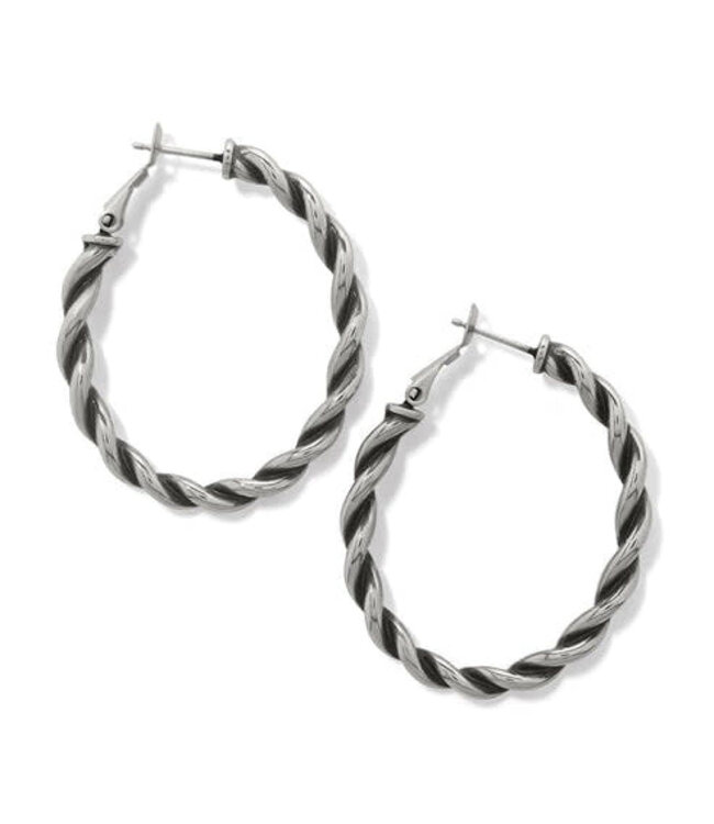 BRIGHTON Interlok Twist Oval Leverback Hoop Earrings