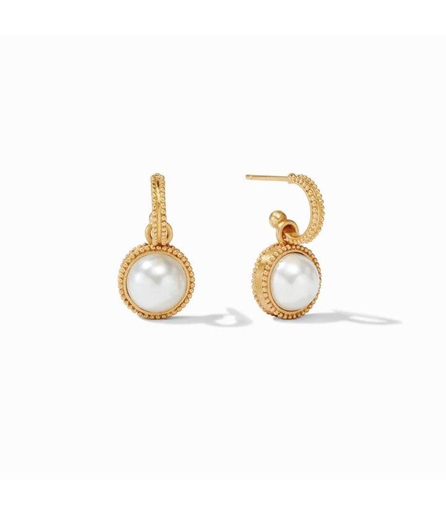 JULIE VOS Fleur-de-Lis Hoop & Charm Earring