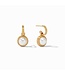 JULIE VOS Fleur-de-Lis Hoop & Charm Earring