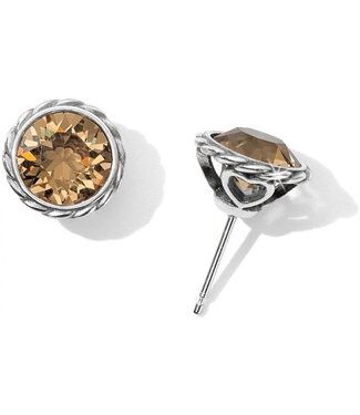 BRIGHTON Iris Stud Earrings Light Topaz