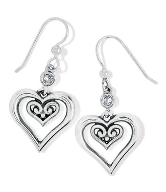 BRIGHTON Alcazar Duet Heart French Wire Earrings