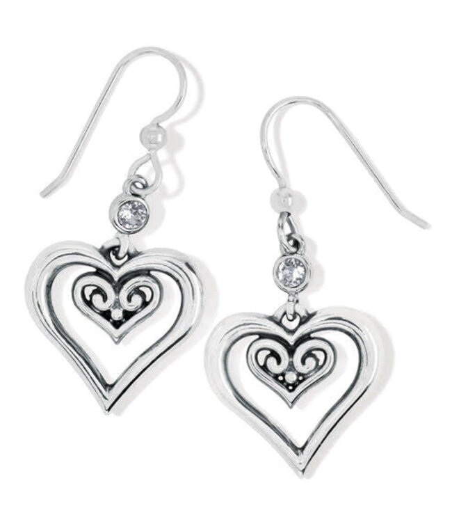 BRIGHTON Alcazar Duet Heart French Wire Earrings