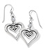 BRIGHTON Alcazar Duet Heart French Wire Earrings