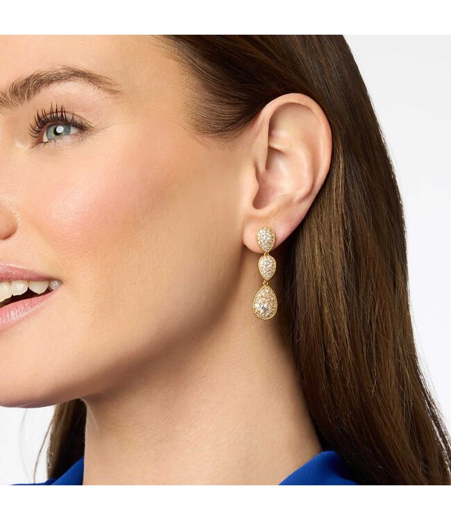 JULIE VOS Luna Teardrop Tier Earring