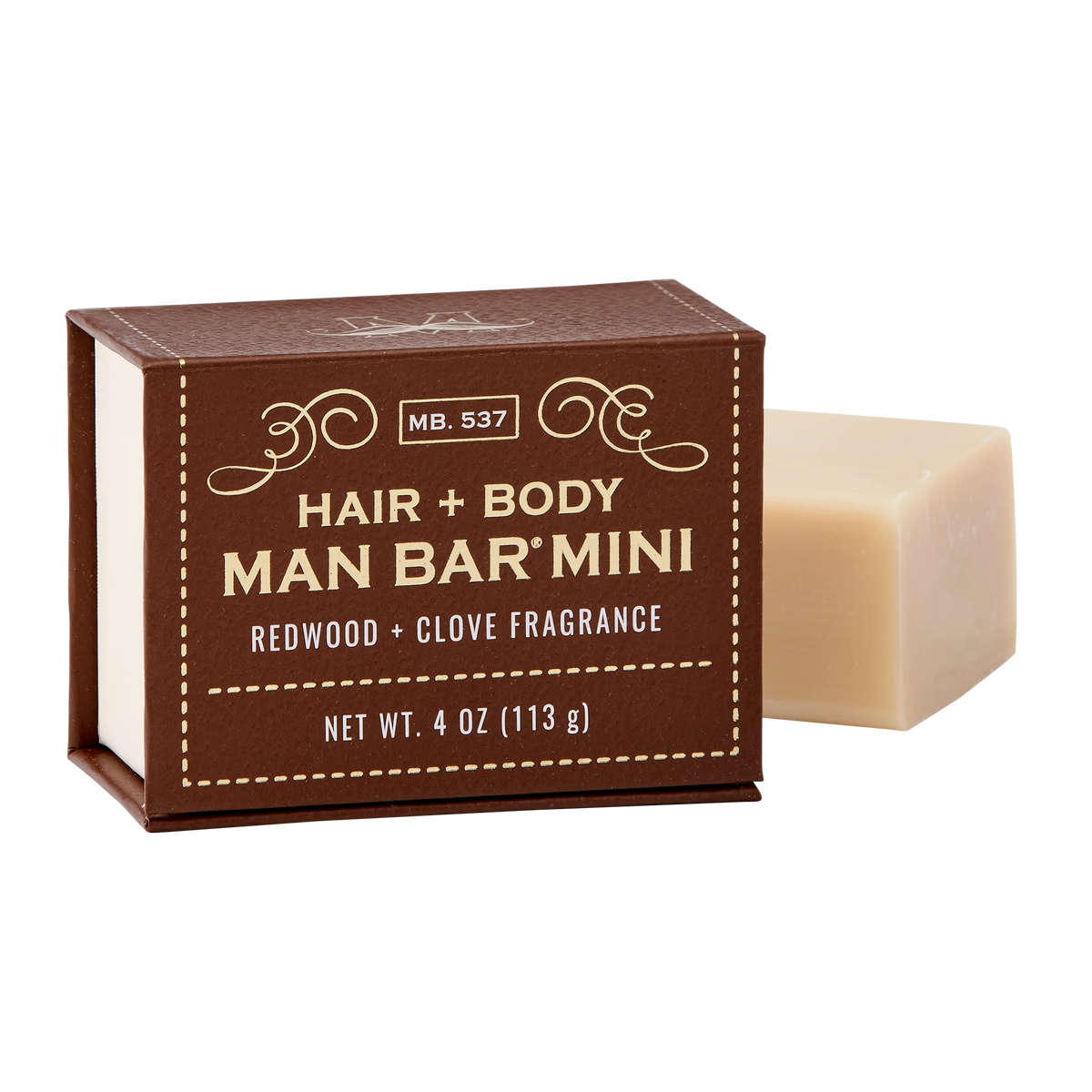 Man Bar Mini Hair & Body Redwood & Clove Amber Marie and Company