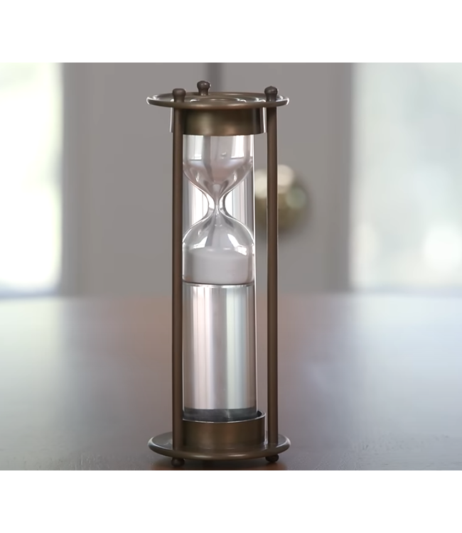 Sandtimer Antique Brass Patina 3 Minute