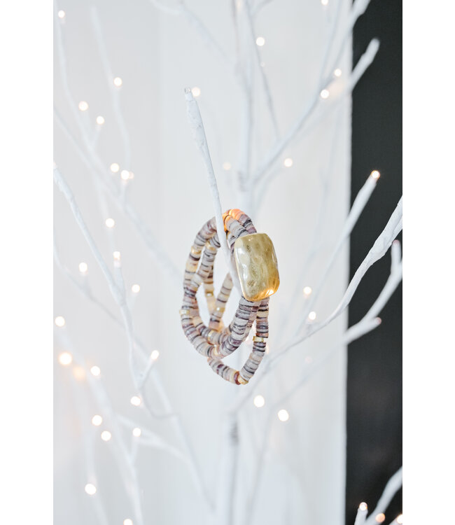 Stretch 4 Strand Beads W/Gold Plate Bracelets