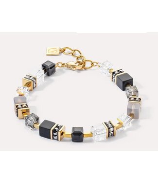 COEUR DE LION Swarovski Crystals, Rhinestone Rondelles Agate Bracelet