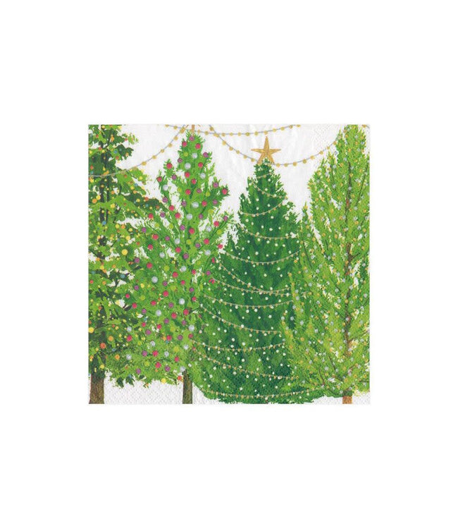 Christmas Trees with Lights Cocktail Napkins Amber Marie and Company