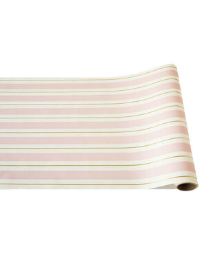HESTER & COOK Pink & Gold Awning Stripe Runner