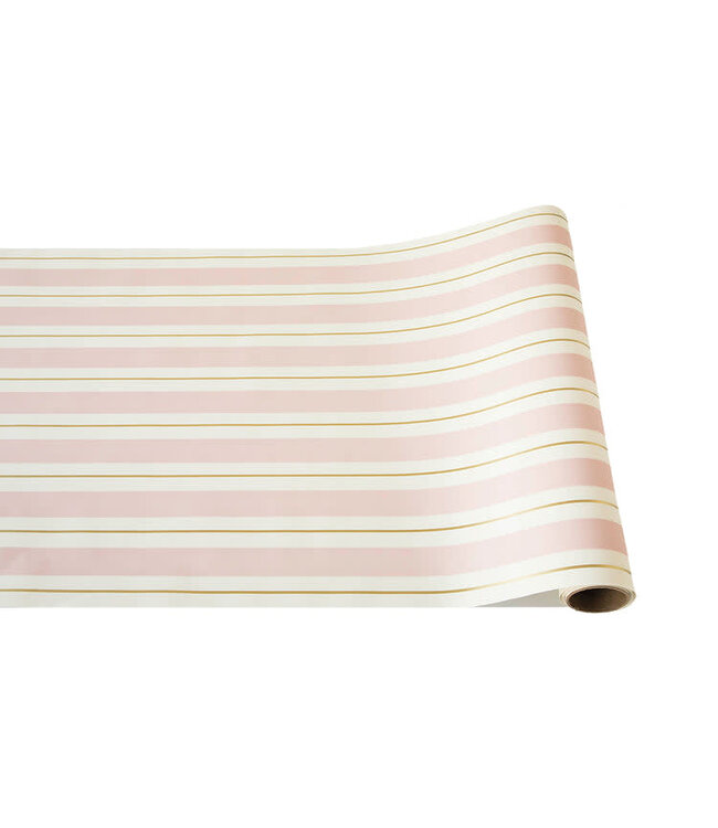 HESTER & COOK Pink & Gold Awning Stripe Runner