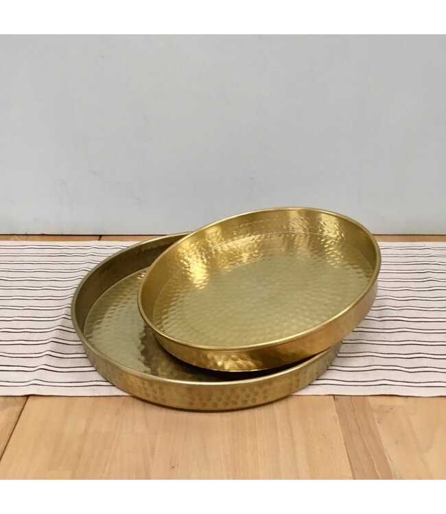 Gold Hammered Tray - Sold Individually