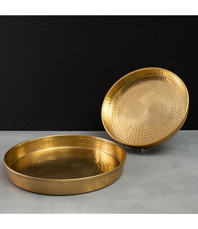 Gold Hammered Tray - Sold Individually