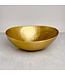 Gold Aluminum Hammered Oval Torn Edge Bowl